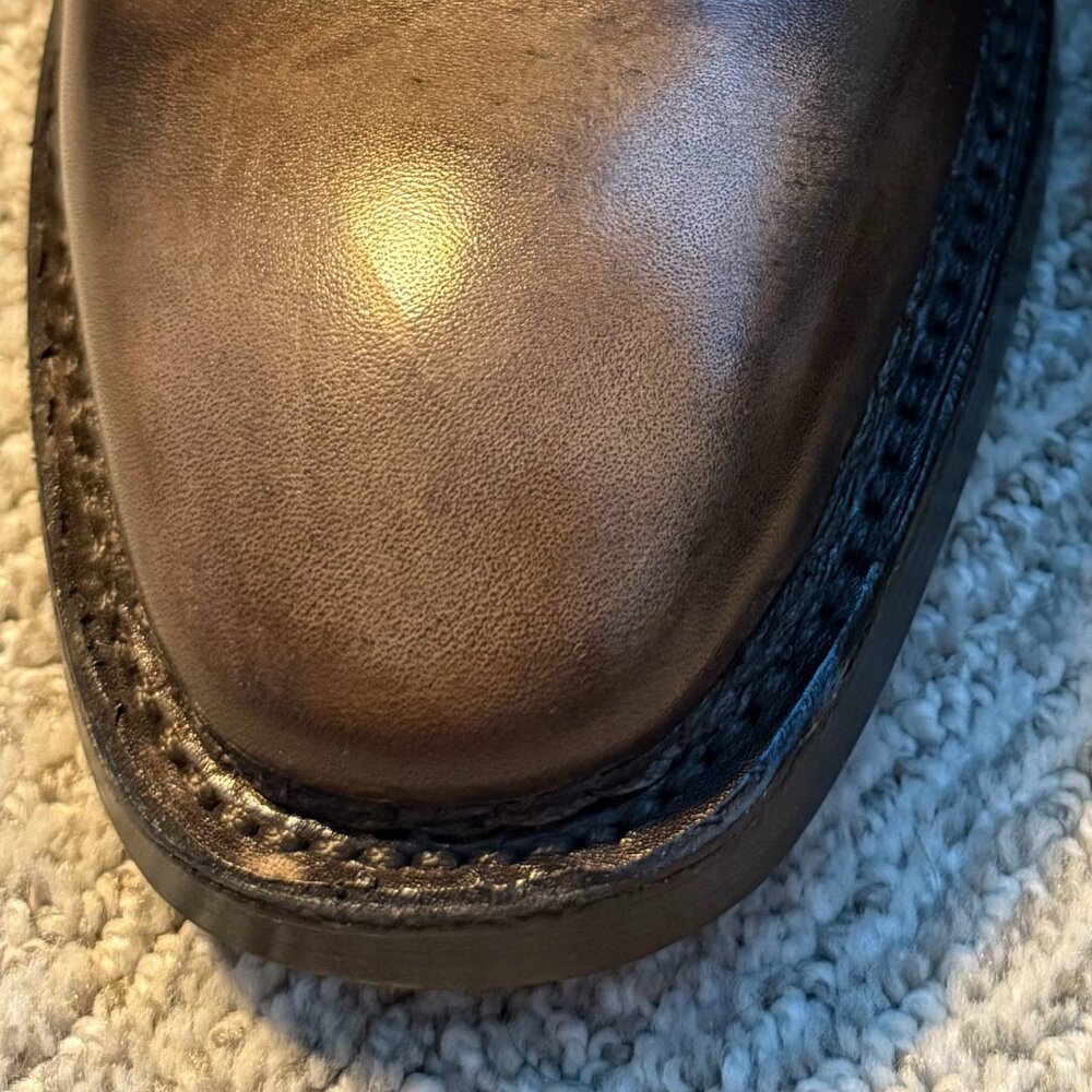 John Varvatos Hand-Stained Leather Dress Boots Brown Size 11 NWT $1200 Retail - Picture 7 of 9